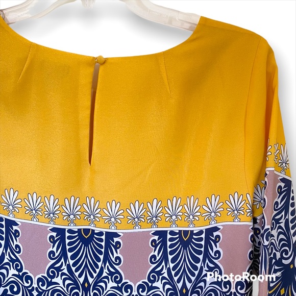 J. Crew Factory Jules Scroll Print Shift Dress Size 4 - Picture 4 of 7